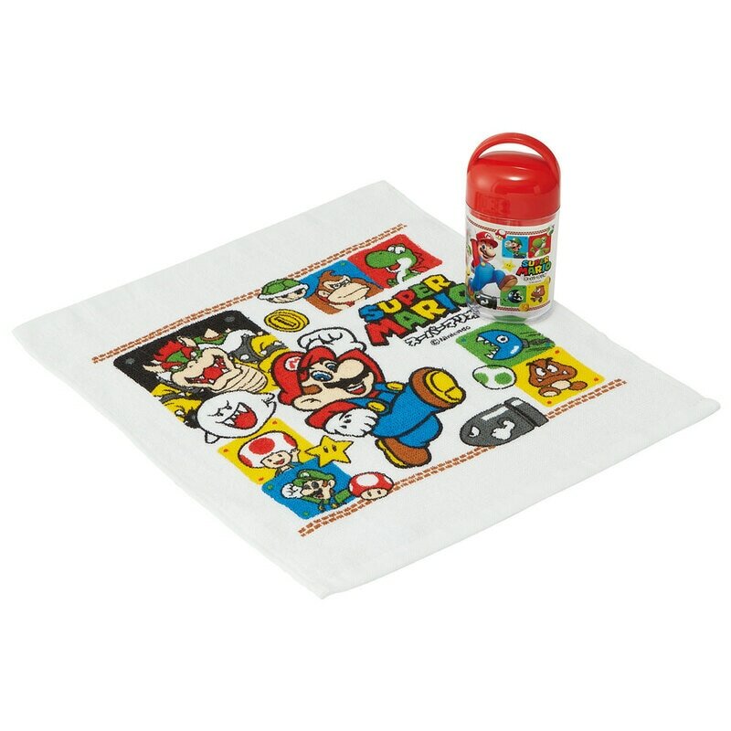 【Skater】SUPER MARIO HAND TOWEL WITH ANTIBACTERIAL CASE