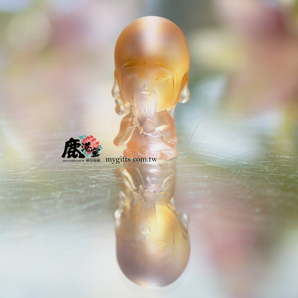 鹿港窯｜Q版南極仙翁 水晶琉璃擺飾 開運招財 福壽雙全 長壽之神 開運風水擺件