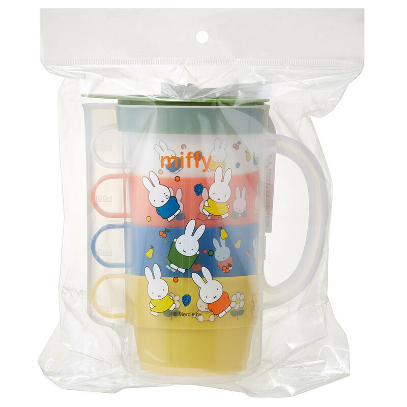 【Skater】MIFFY STACKING CUP W/CASE  850ML+220MLx4 (CUP)