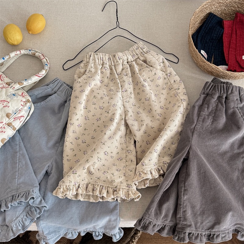 三色薄款九分燈芯褲𓍯 ꒱ ⁺