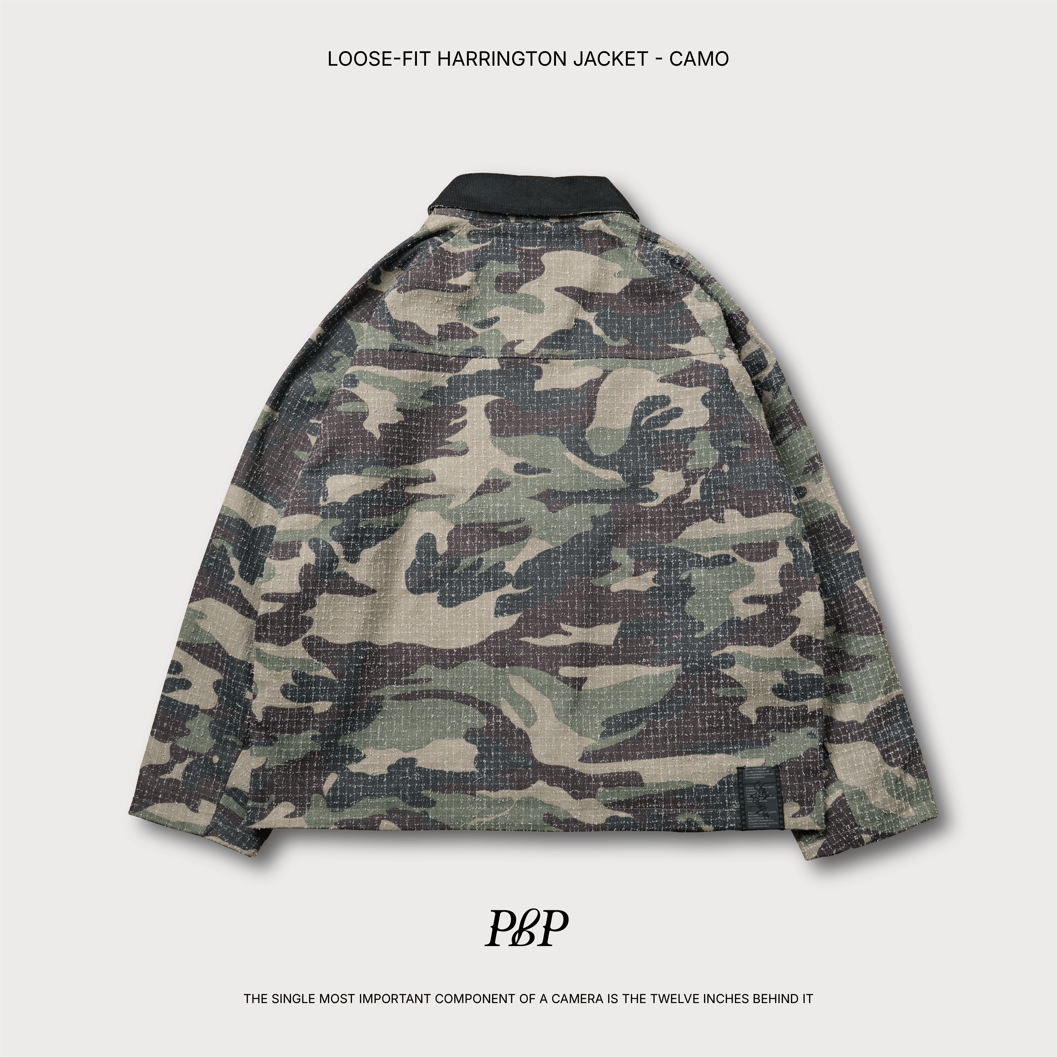 P.B.P - LOOSE-FIT HARRINGTON JACKET  - CAMO