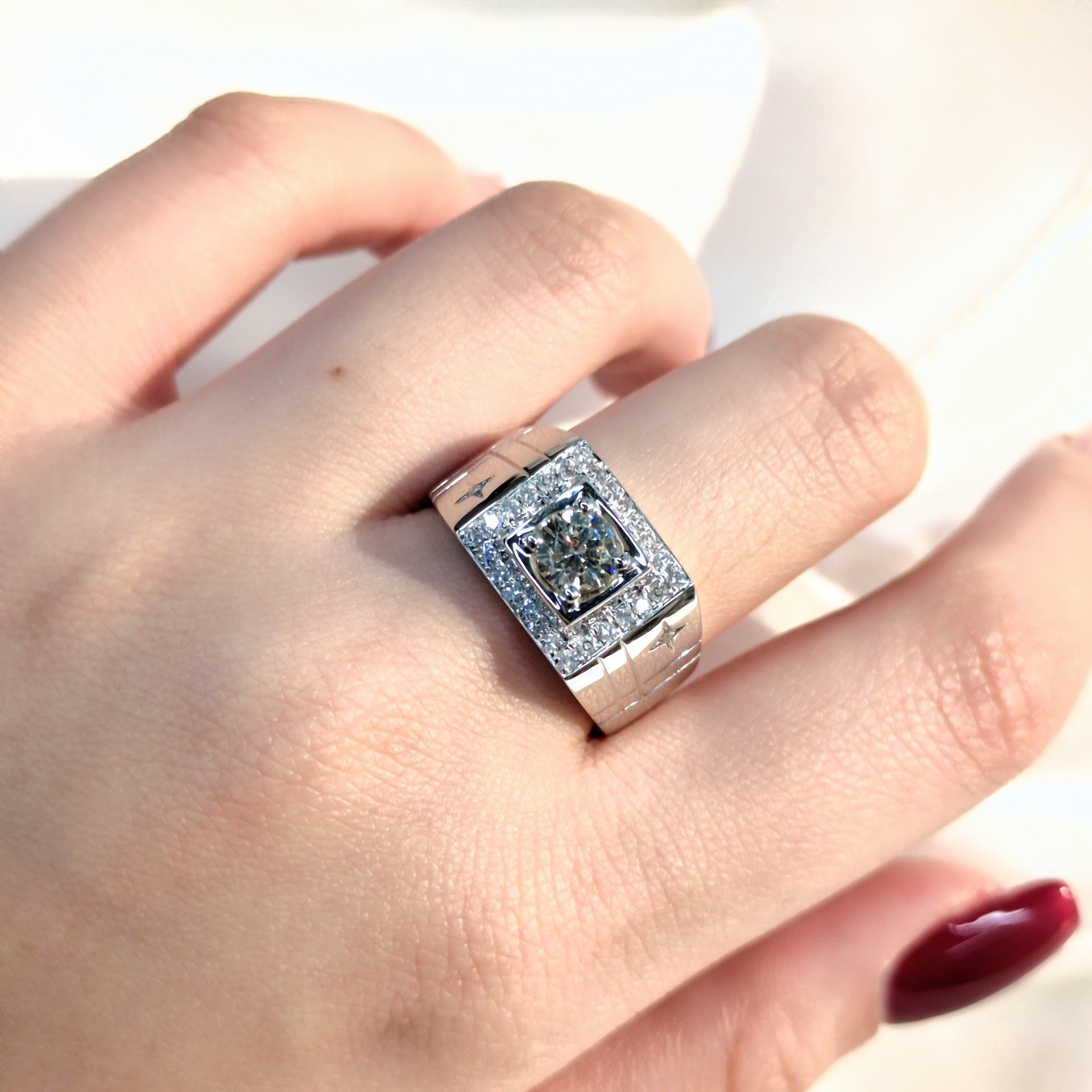 18K White Gold 0.85ct Diamond Ring