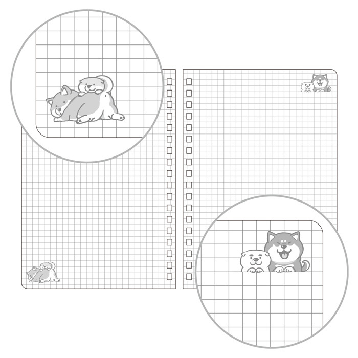 柴犬 B6 線圈筆記本｜日本Mind Wave