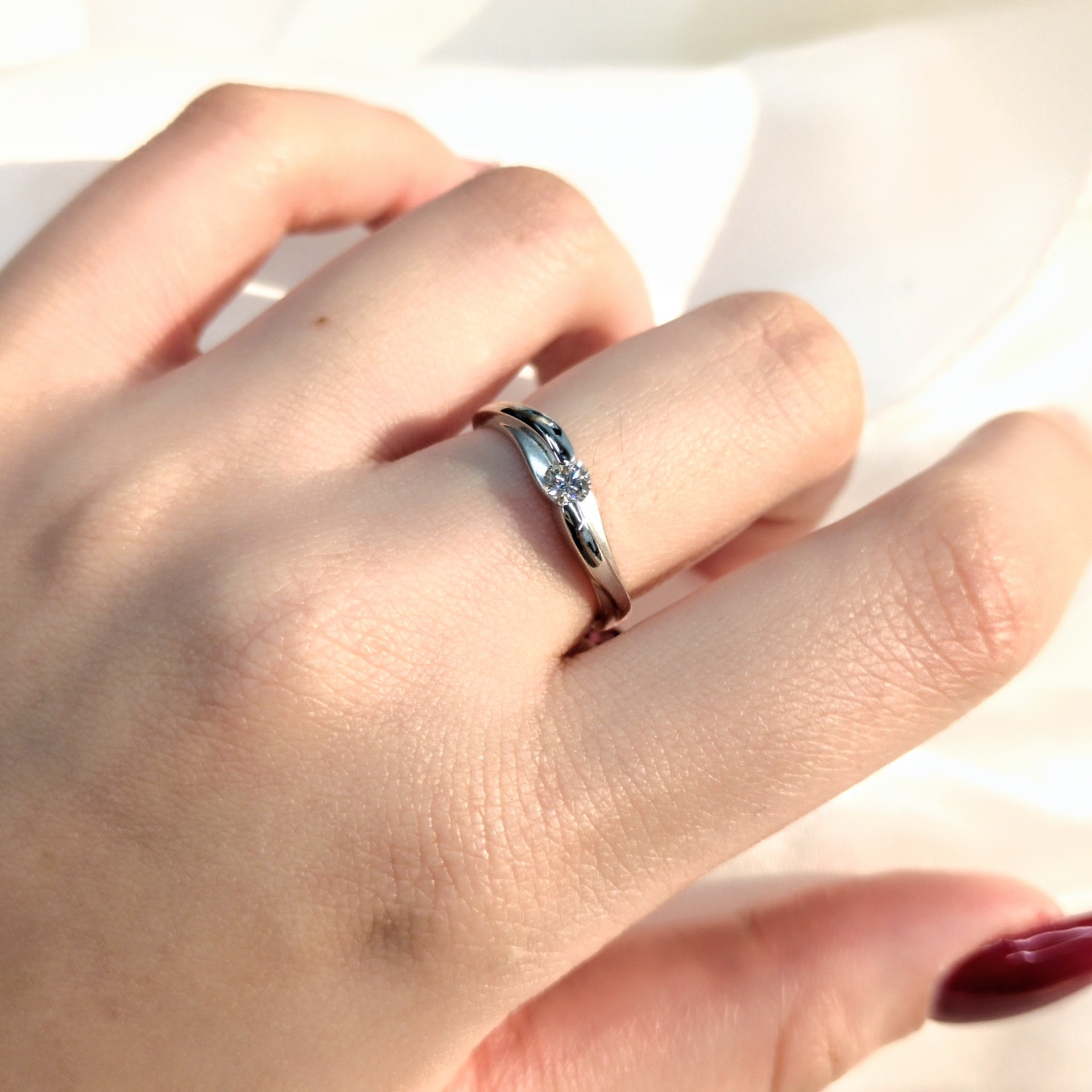 18K White Gold 0.243ct Diamond Wedding Rings