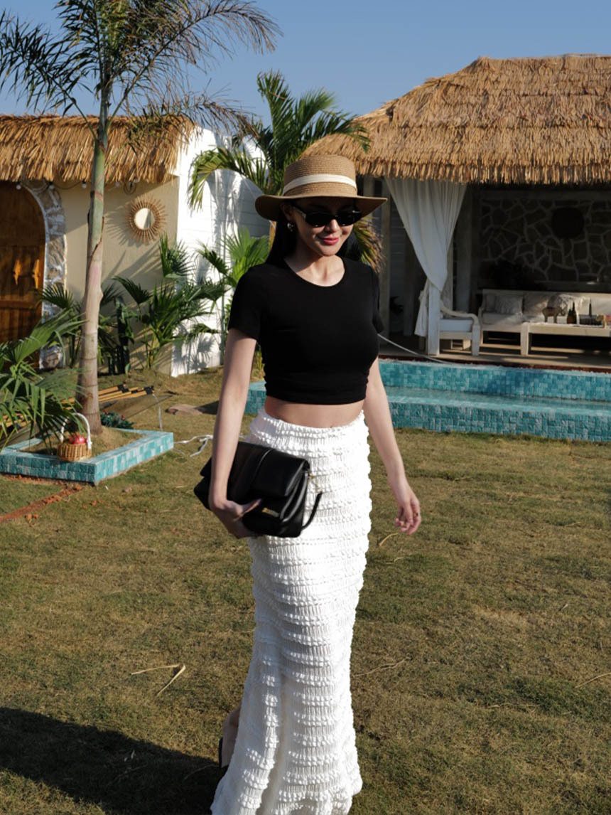 圓領側抓皺(附胸墊)上衣*5色