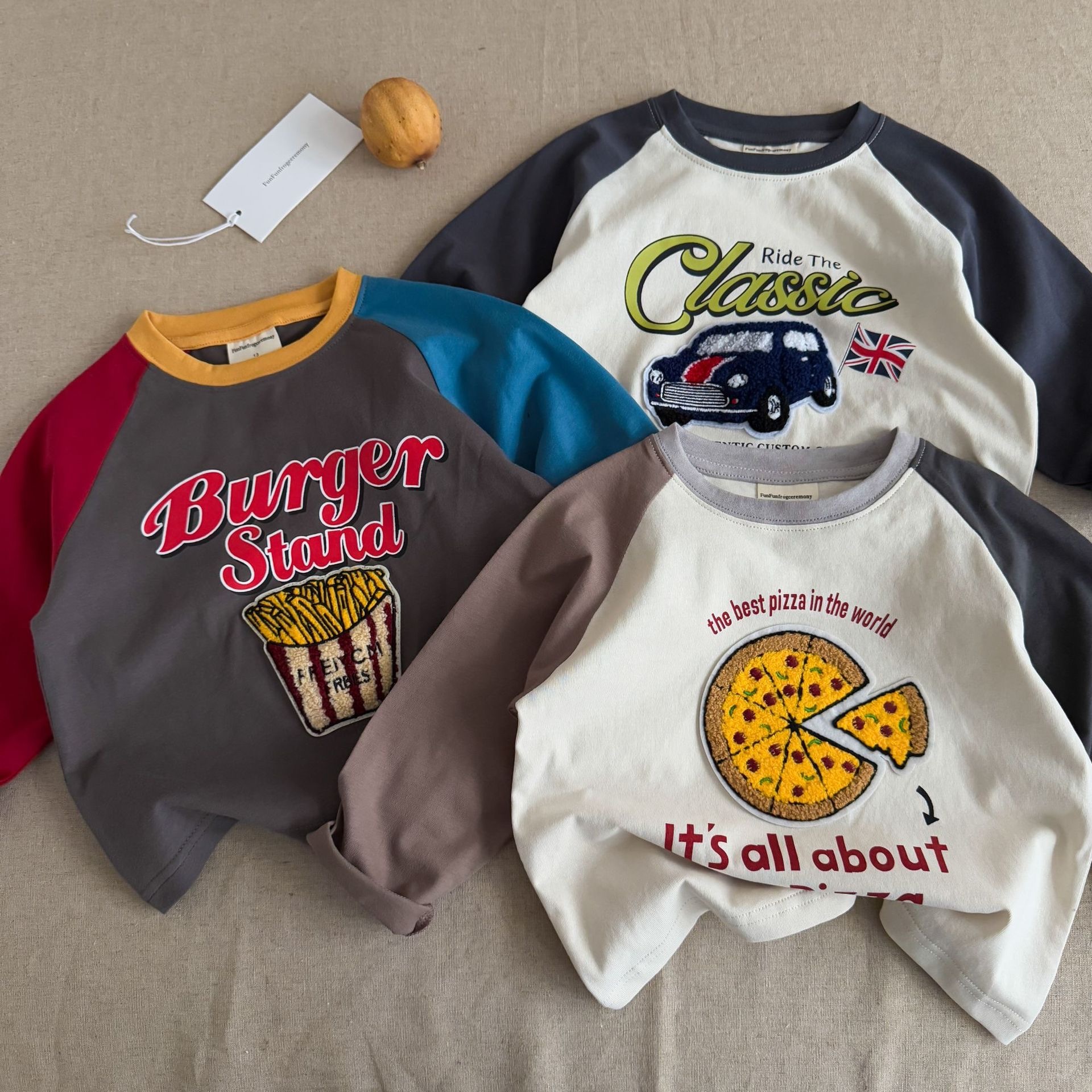 2025植絨感拼袖上衣