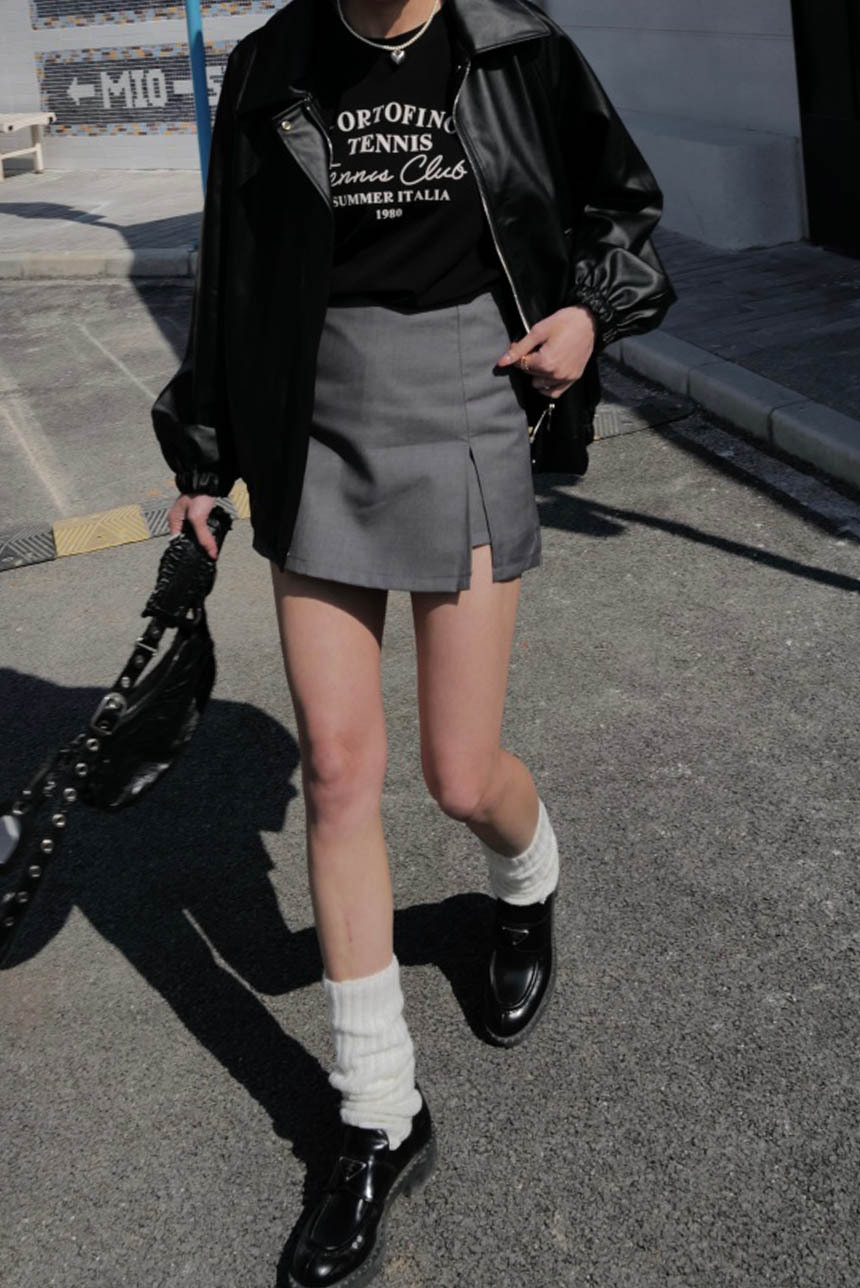 45度開衩西裝A字褲裙*3色