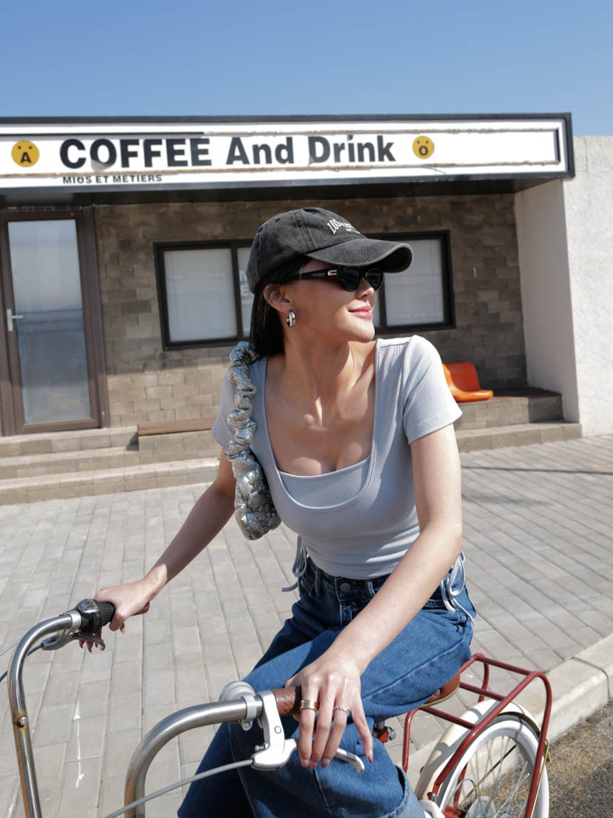 Y2K背心+側綁帶2件式上衣(附胸墊)*4色