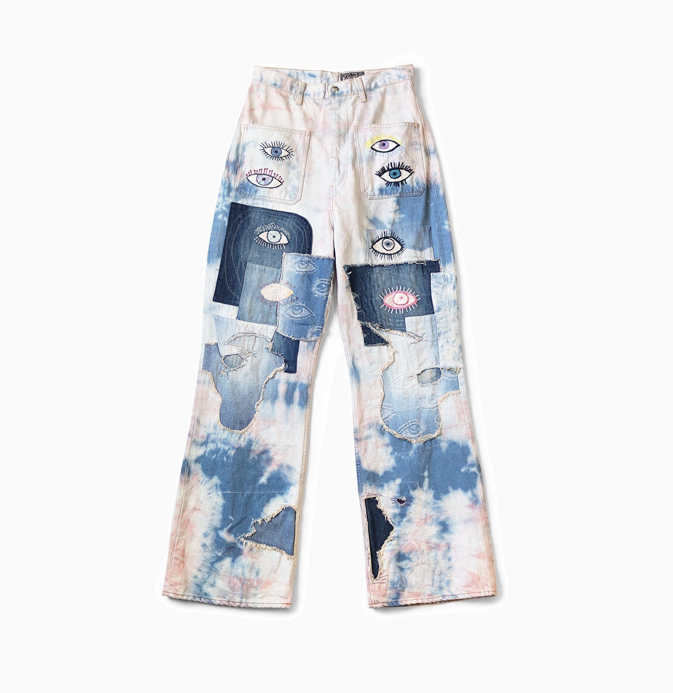 KAPITAL 14OZ DENIM TIE DYE BAGGY FLARE JEANS (CRAZY DIXIE REMAKE) - PRE ORDER ITEM (預訂中)