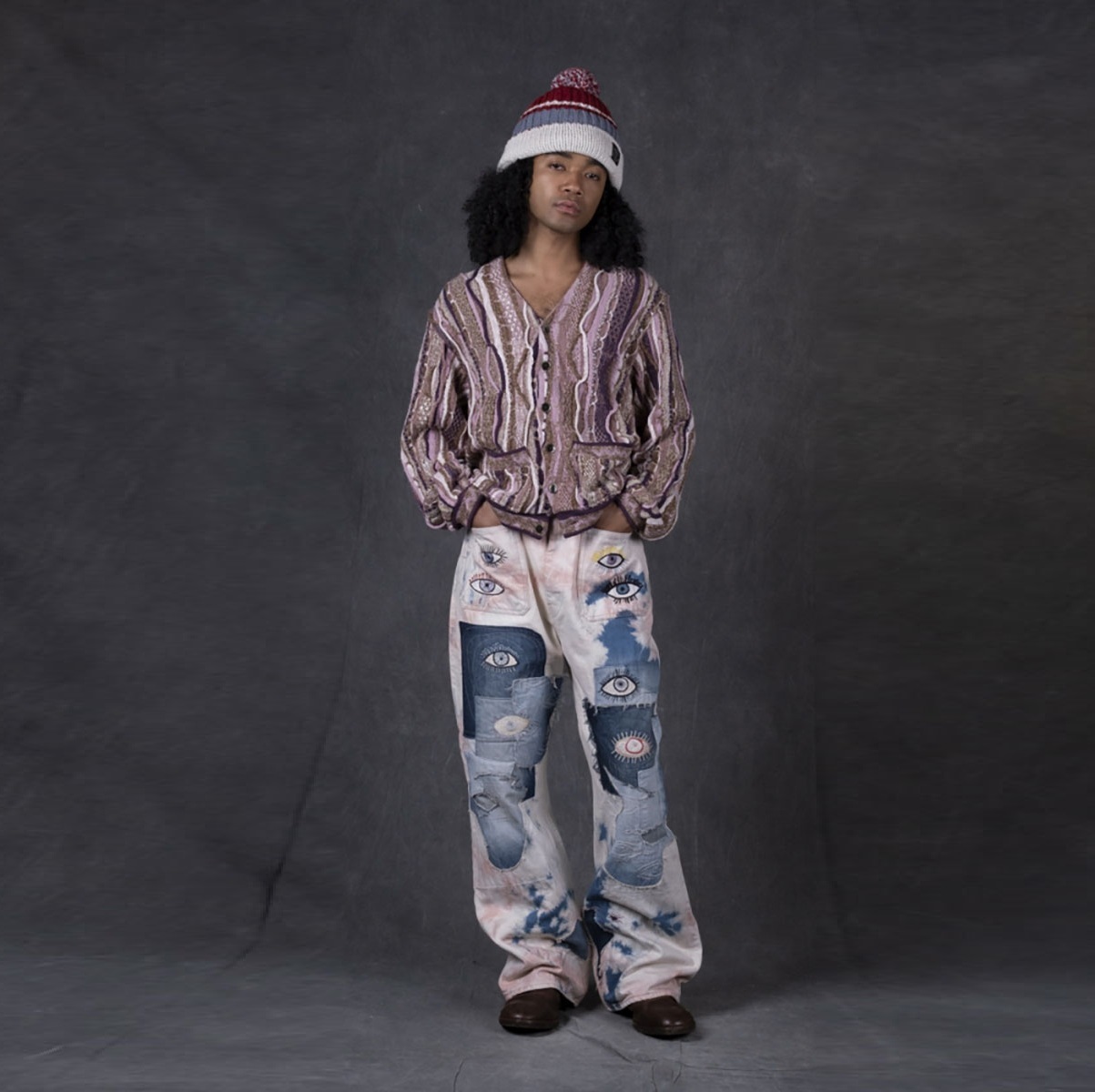 KAPITAL 14OZ DENIM TIE DYE BAGGY FLARE JEANS (CRAZY DIXIE REMAKE) - PRE ORDER ITEM (預訂中)