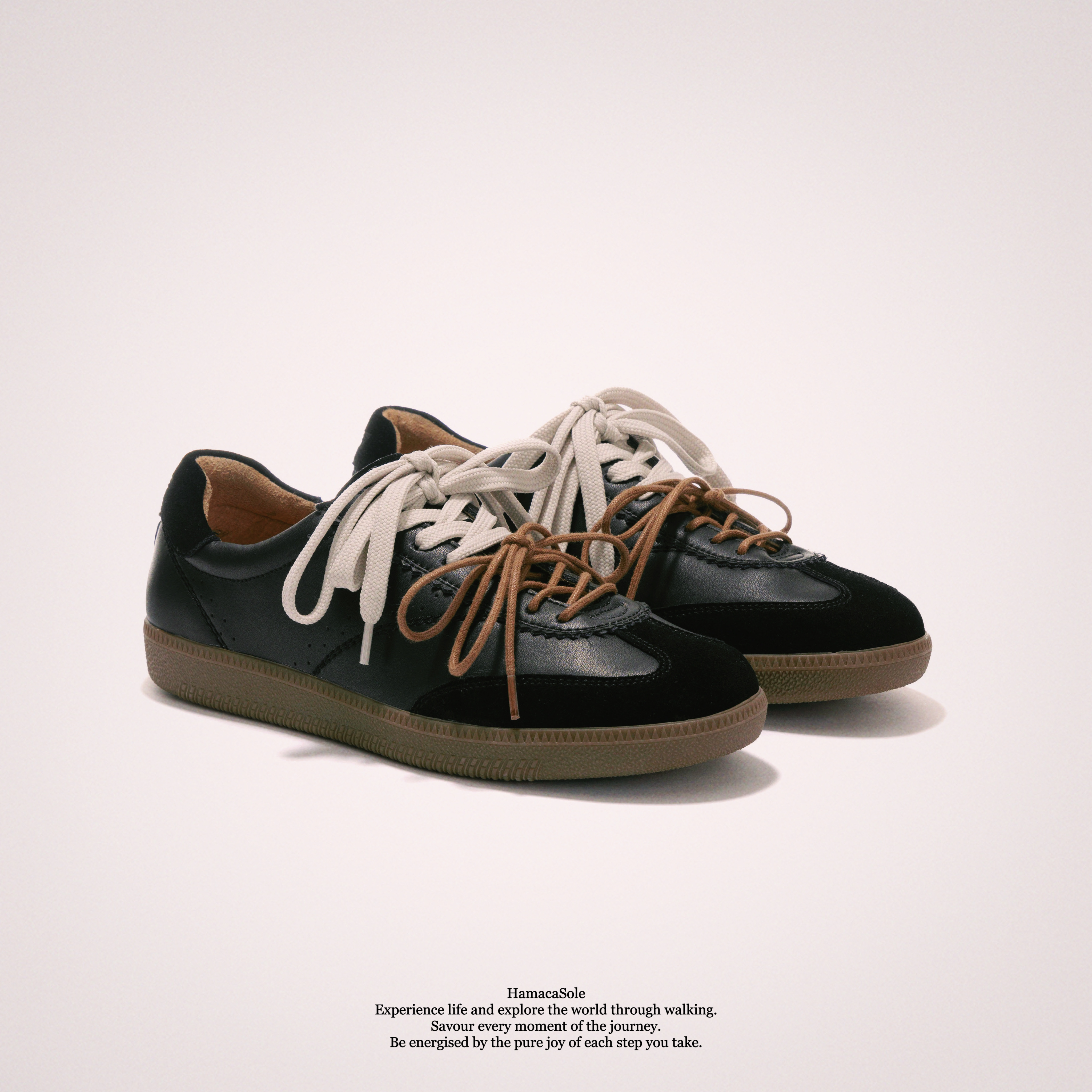 Ora02-U真皮復古休閒鞋 (黑) 中性款｜哈漫克【官網獨家】HamacaSole