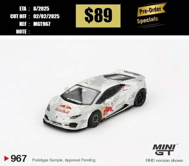 PO-$89  * MINI GT * 1:64 #967 Lamborghini Huracan LB★WORKS ver. 2 Mad Mike NIMBUL RHD [OD22/01]