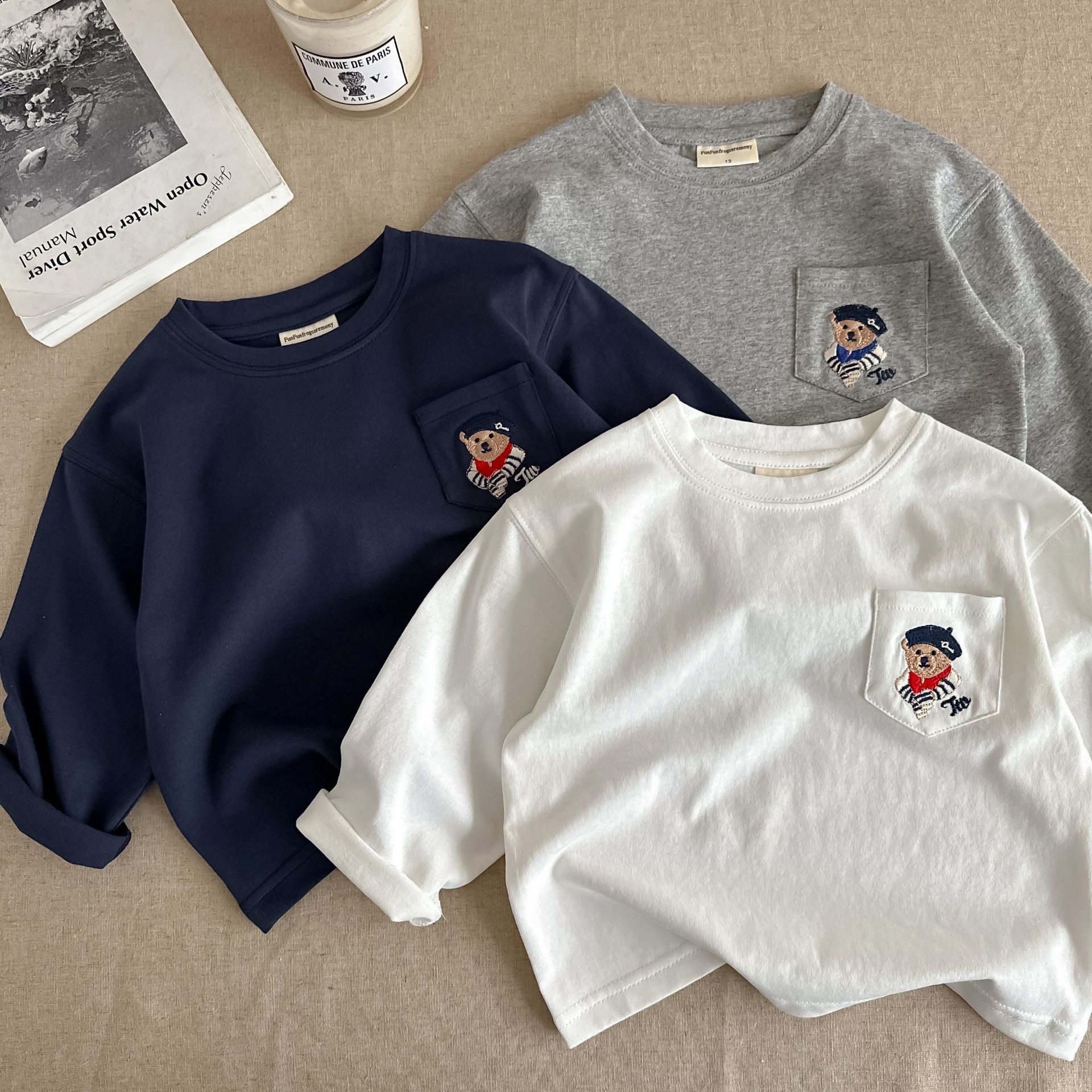 三色口袋熊上衣