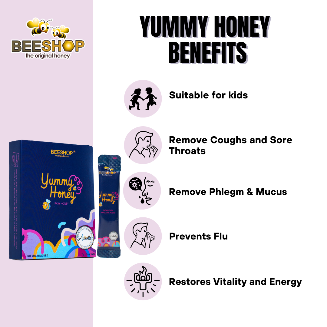 Yummy Honey Sachet 7g x 5 [Halal & 100% Original]