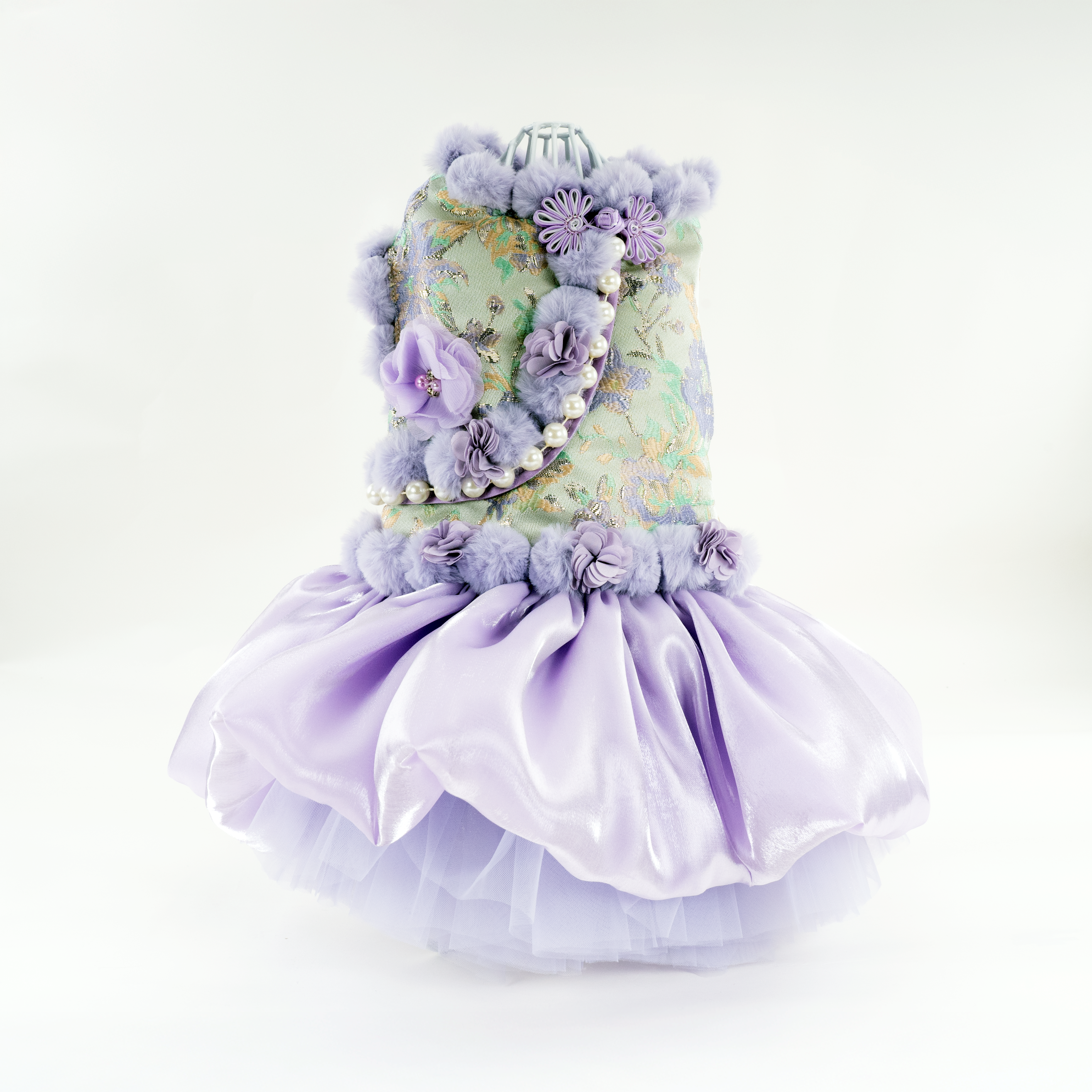 CNY Purple Damask Dress