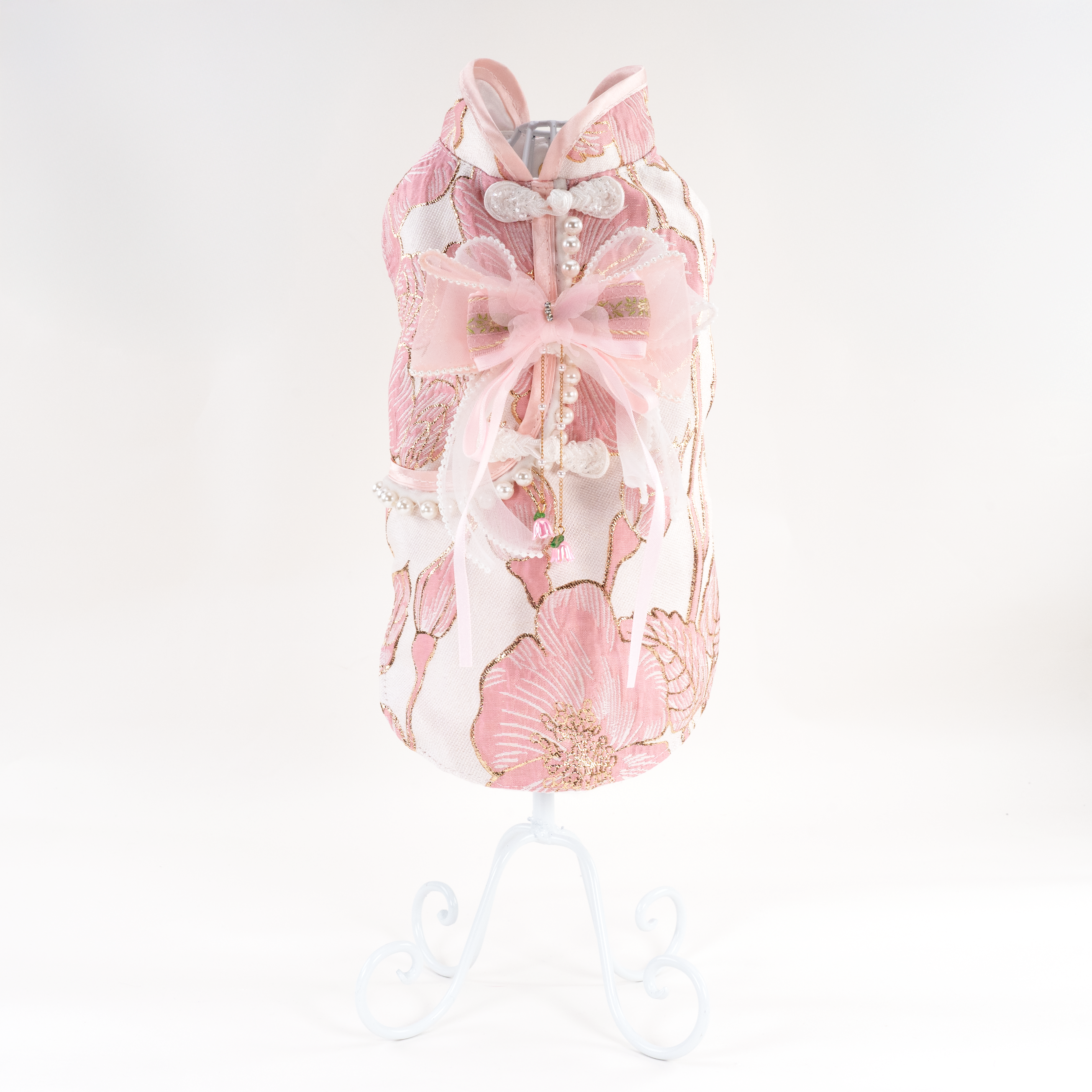 CNY Peach Damask Cheongsam