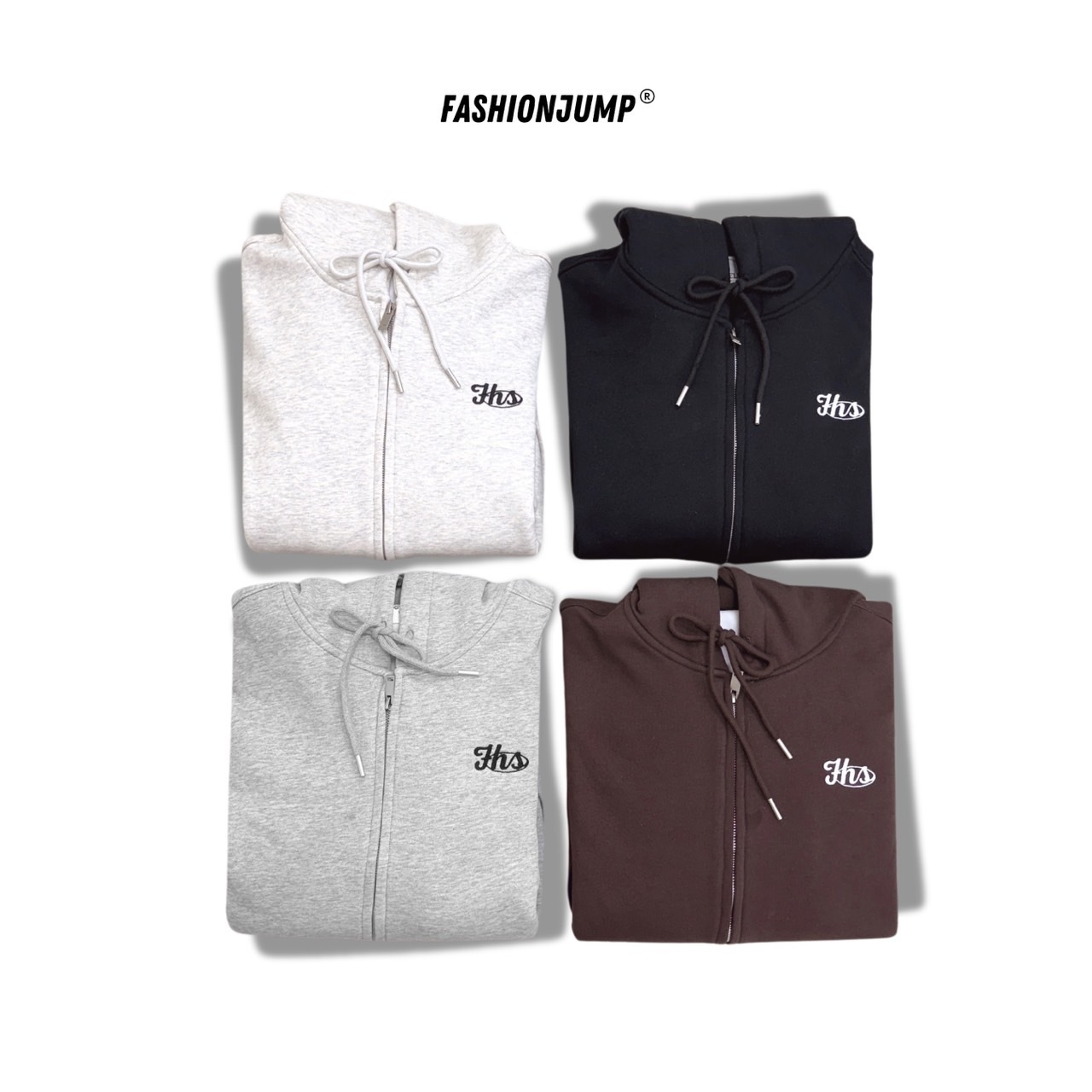 （現貨）FASHIONJUMP Heavy Weight Warm Up Logo Zip Hoodie “540G” / FHS 刺繡 重磅 連帽外套