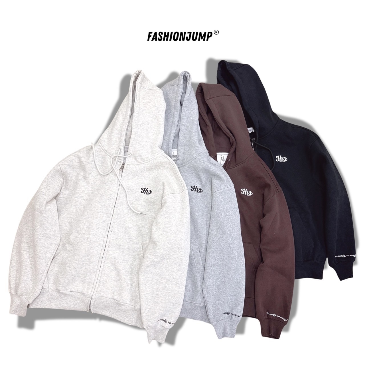 （現貨）FASHIONJUMP Heavy Weight Warm Up Logo Zip Hoodie “540G” / FHS 刺繡 重磅 連帽外套