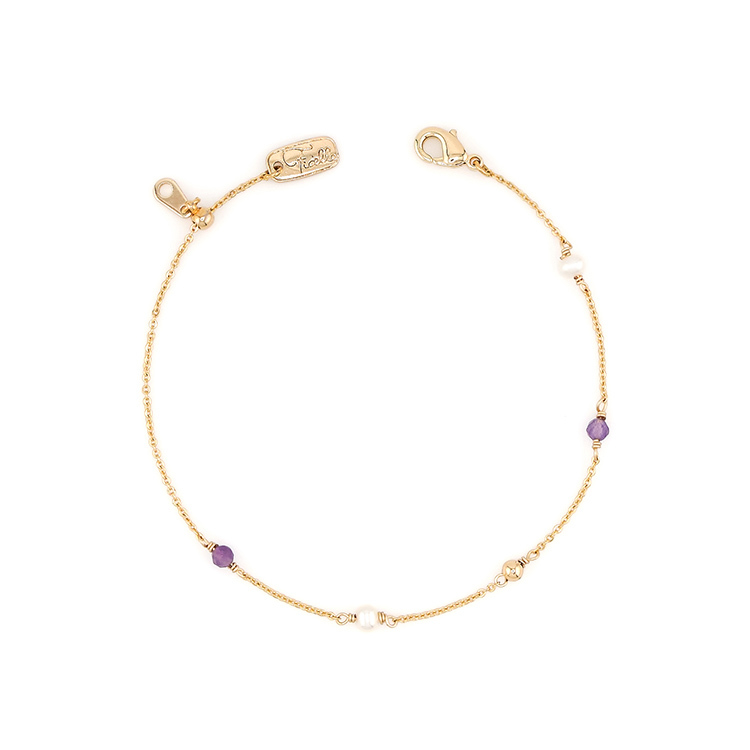 二月誕生石 • 風信子 • 重生的愛 – 珍珠紫水晶 – 手鍊