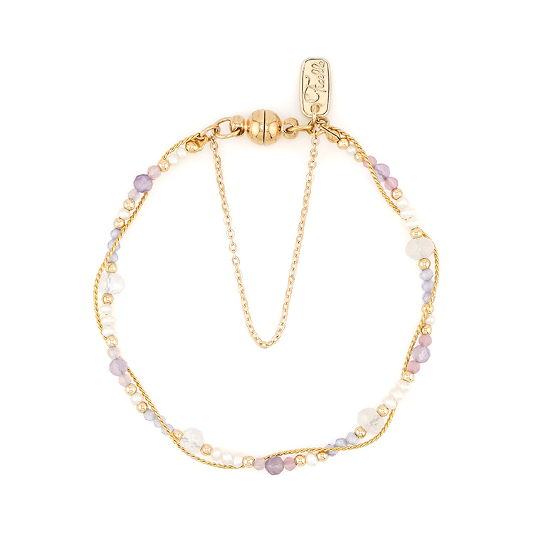 二月誕生石 • 飛燕草 • 給你幸福 – 月光紫水晶 – 手鍊