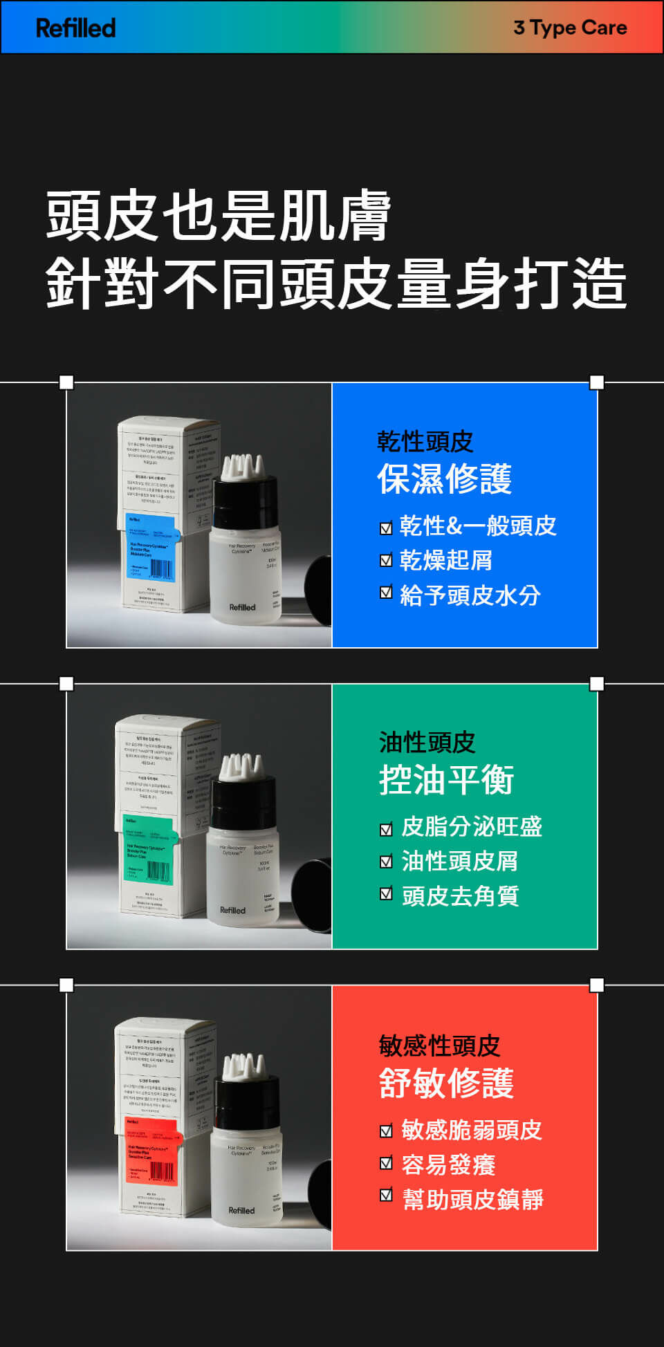 REFILLED 細胞喚活髮根護理液