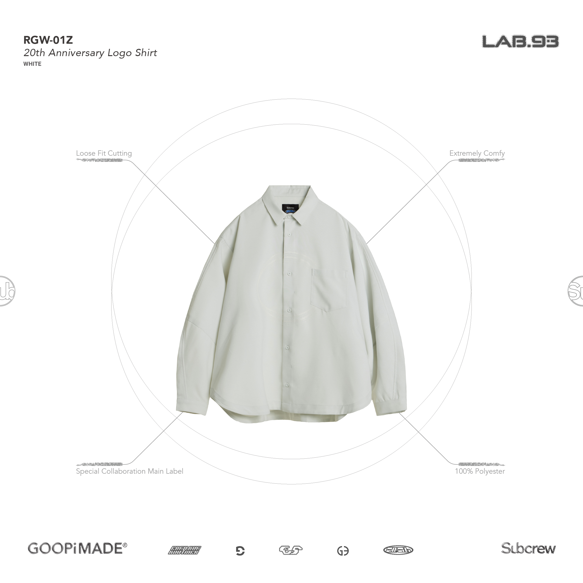GOOPiMADE x Subcrew] “RGW-01Z”20th Anniversary Logo Sh