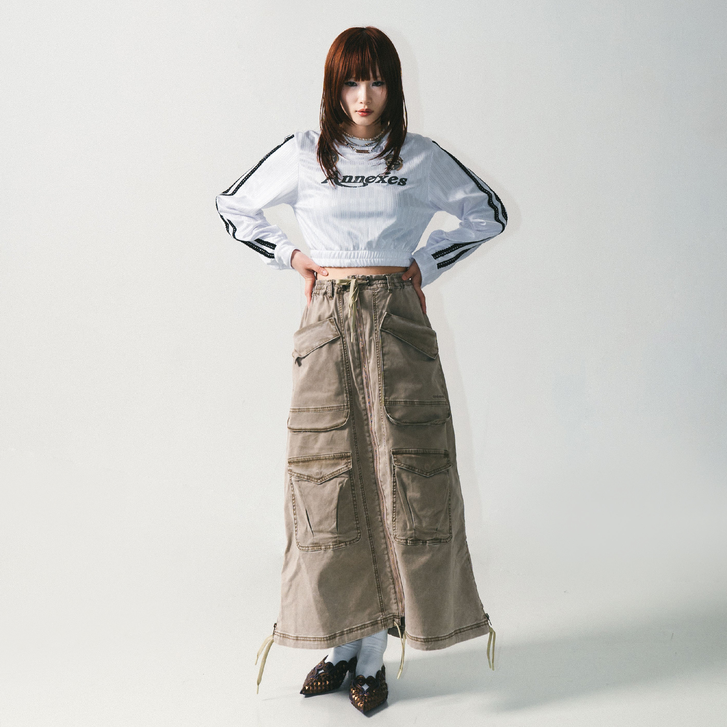 SENSE "Annexes"Sport Cropped Top [L24-49]