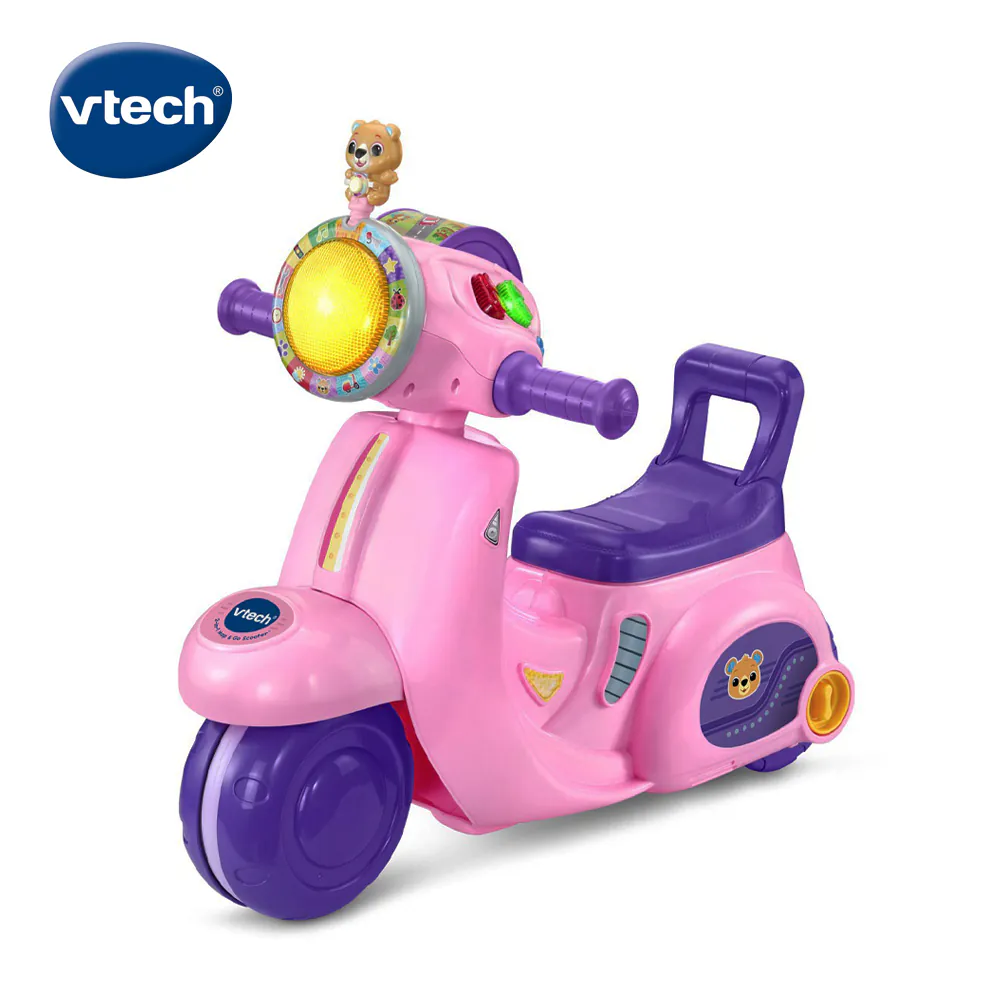 《 英國 Vtech 》 Vtech 2合1嚕嚕摩托車 - 粉色