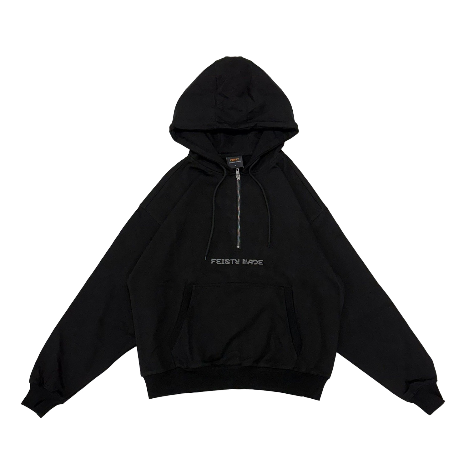 FEISTY MADE HALF ZIP HOODIE 半拉鍊帽踢 黑色 FS-US24-35 [台灣現貨]