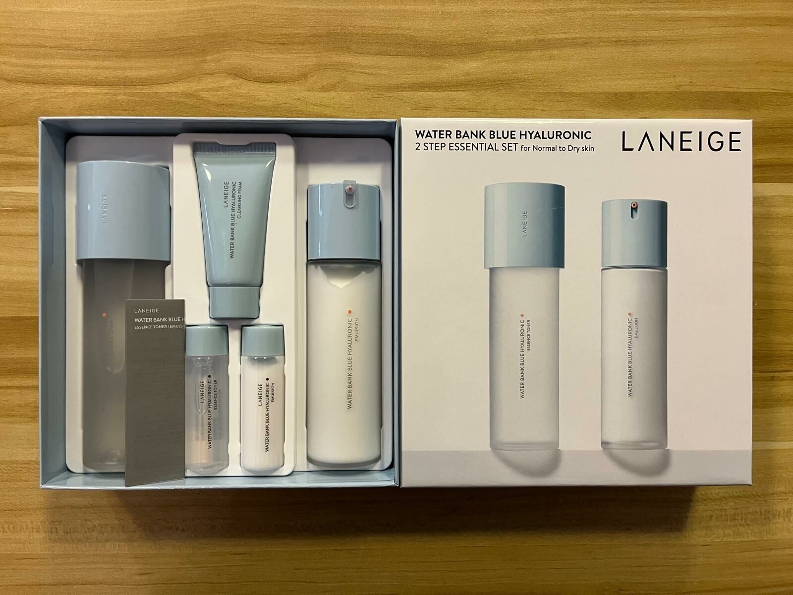 LANEIGE Water Bank 水庫補濕微質酸水乳套裝 (滋潤型)(中性至乾性肌) 5件裝