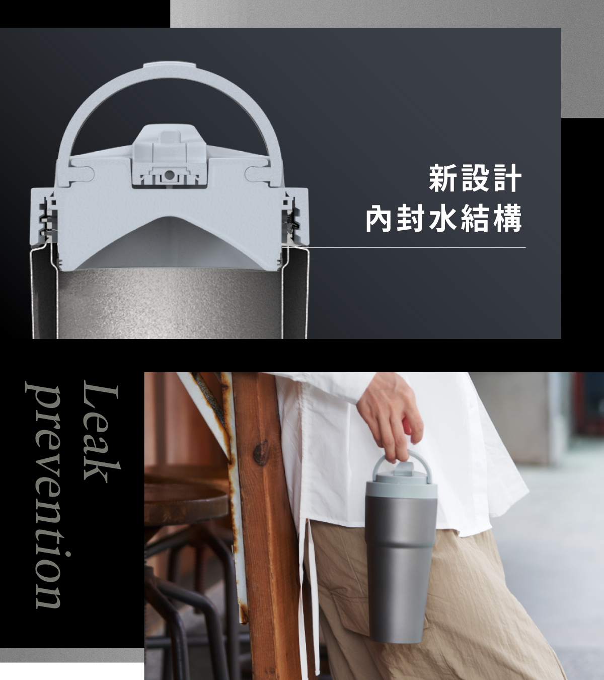 WOKY 沃廚】Ti 純鈦渾圓杯770ml-AllDay隨行款(抗熱款)+真瓷800 WOKY 沃廚】Ti 純鈦渾圓杯770ml-AllDay隨行款(抗熱款)+真瓷800