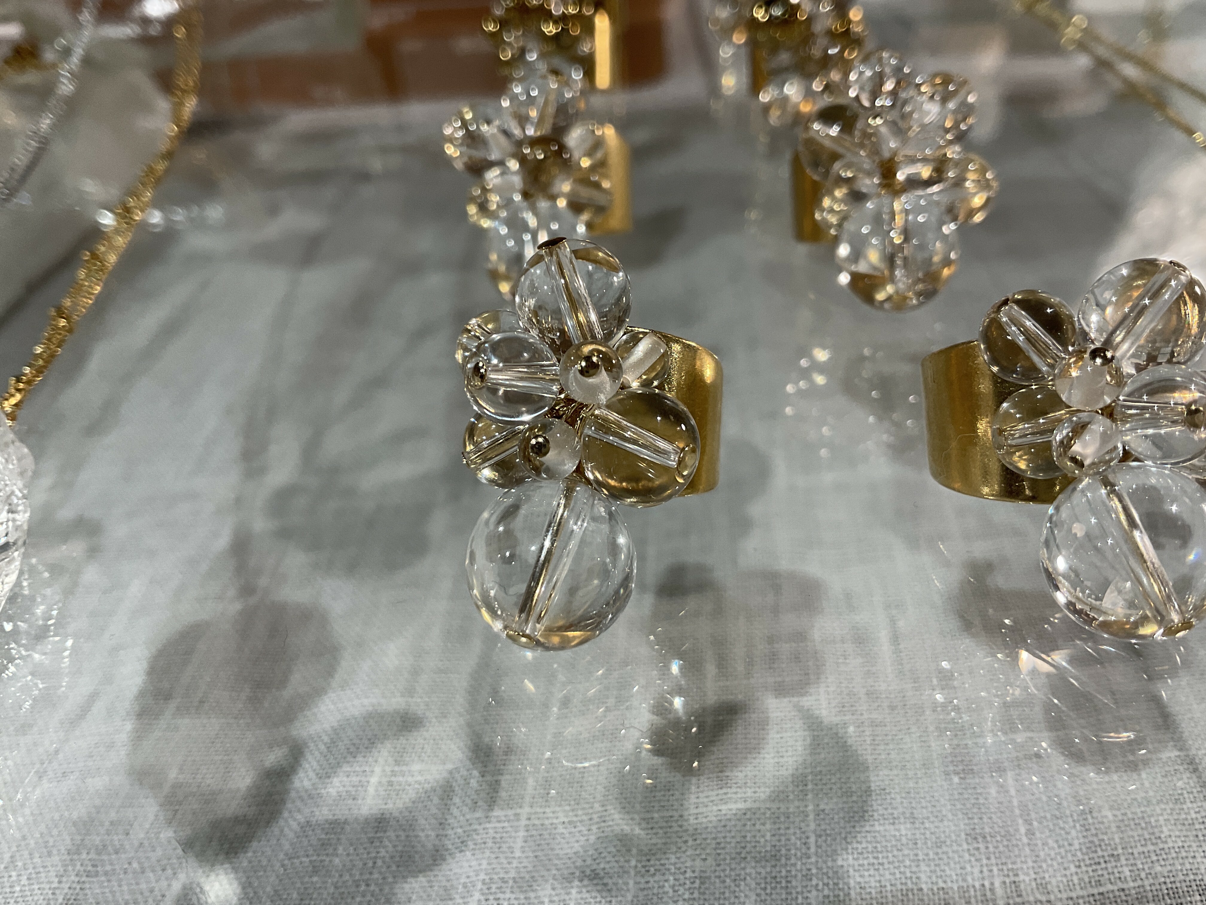 [Big Land] 水晶黃銅戒指 | NO.202