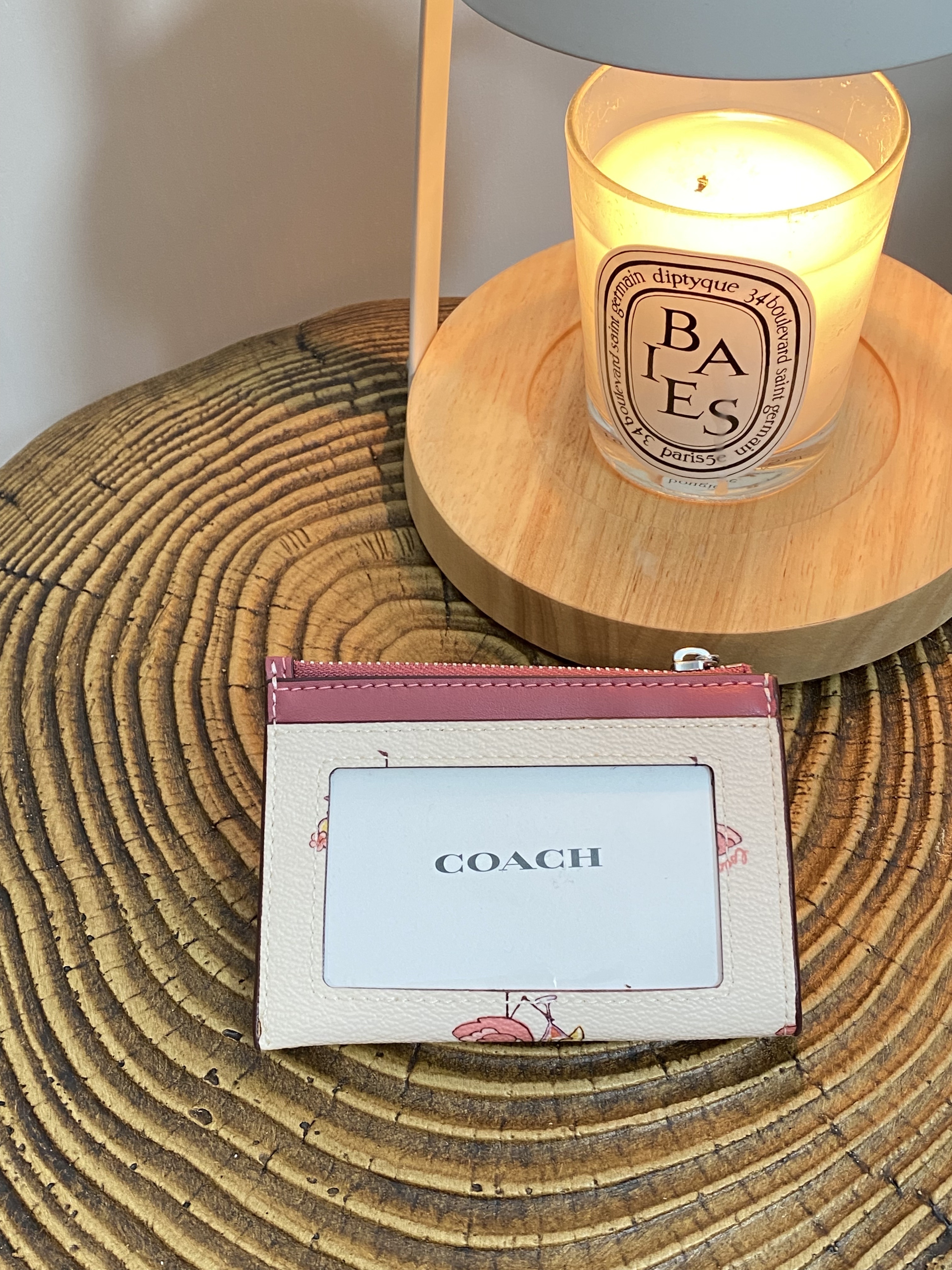 美國現貨 Coach Flamingo Mini ID Card Case - Cream