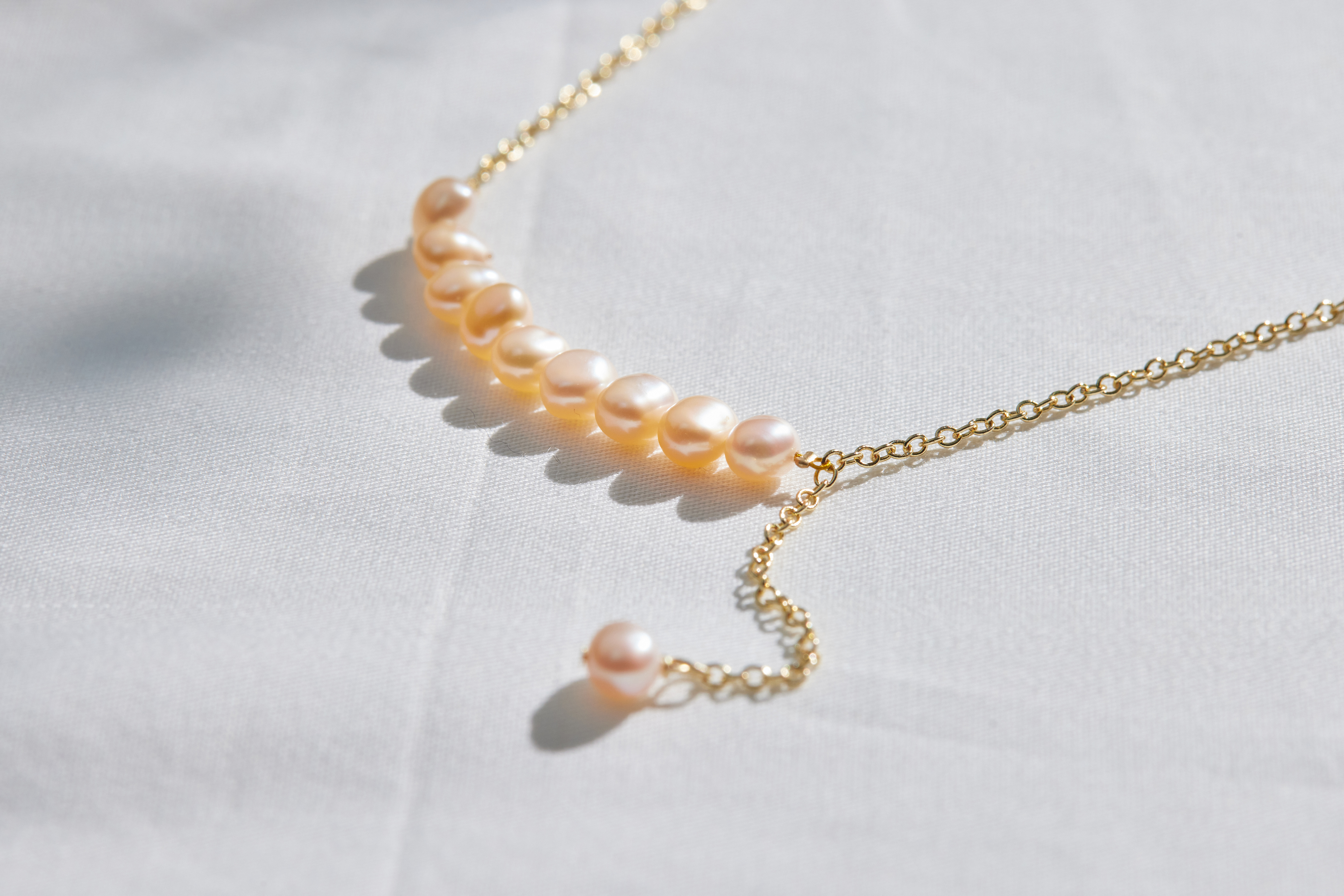 N899 | 14kgf 天然淡粉珍珠項鍊