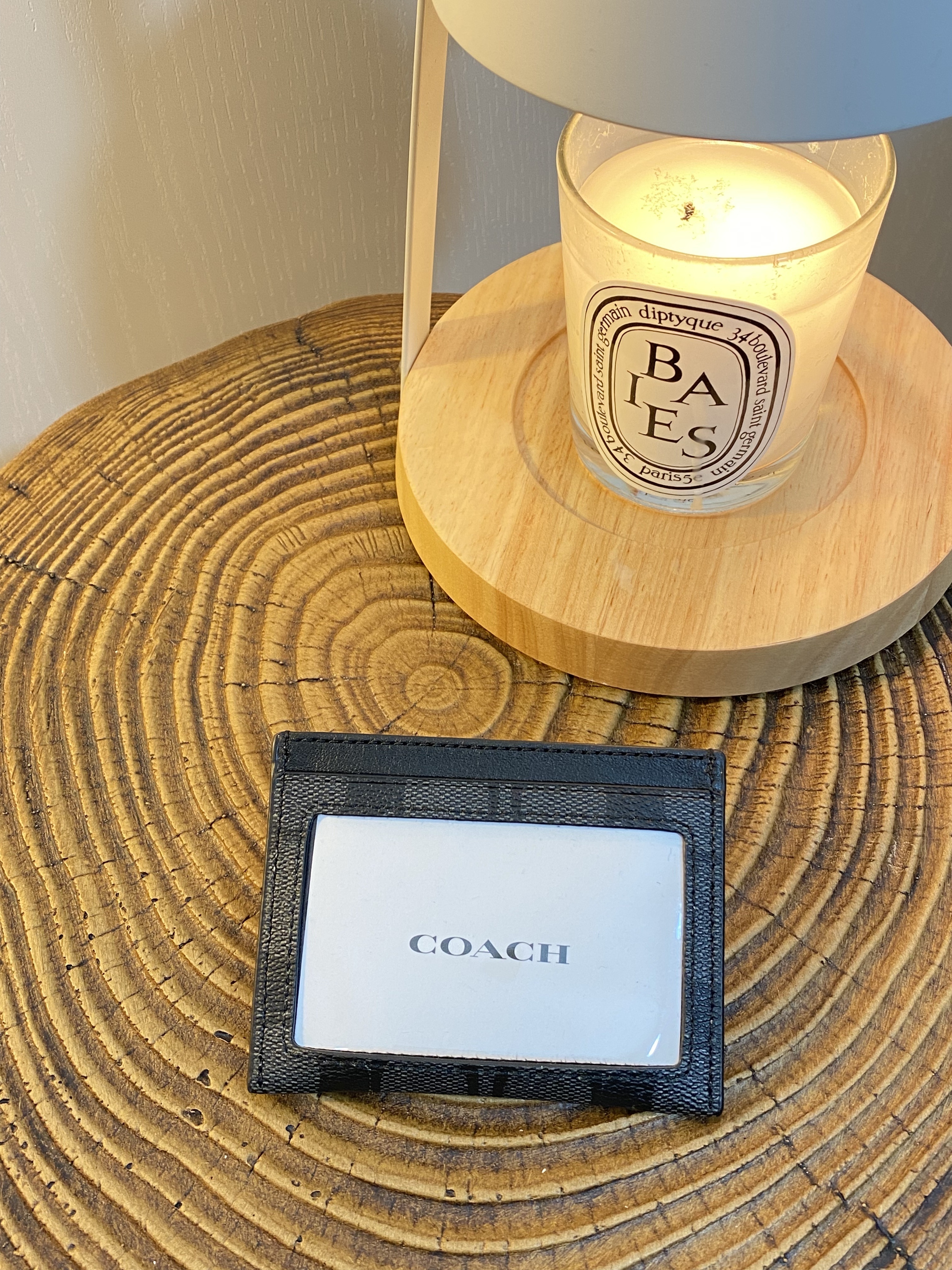 美國現貨 Coach Slim ID In Signature Canvas Card Case