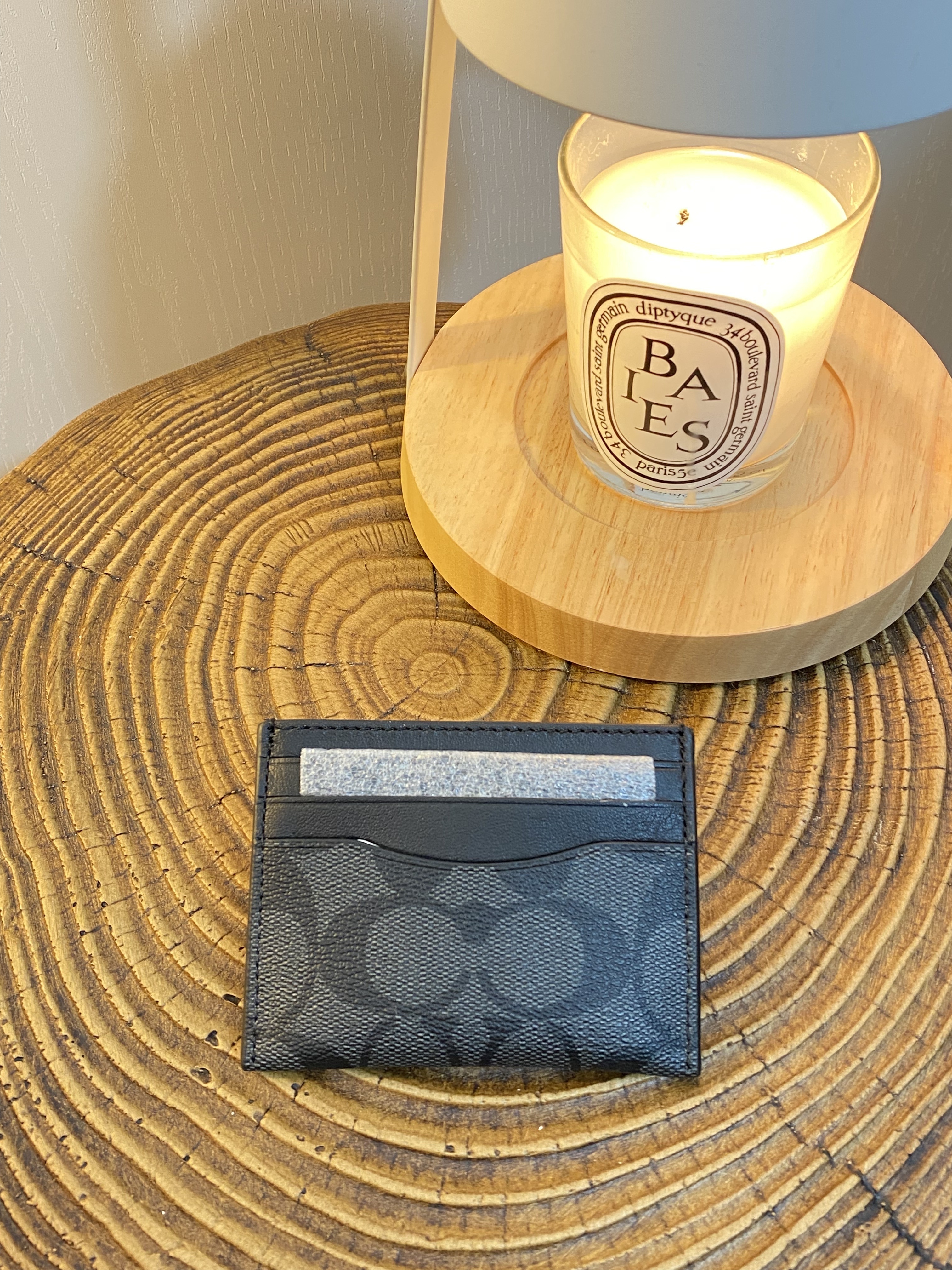 美國現貨 Coach Slim ID In Signature Canvas Card Case