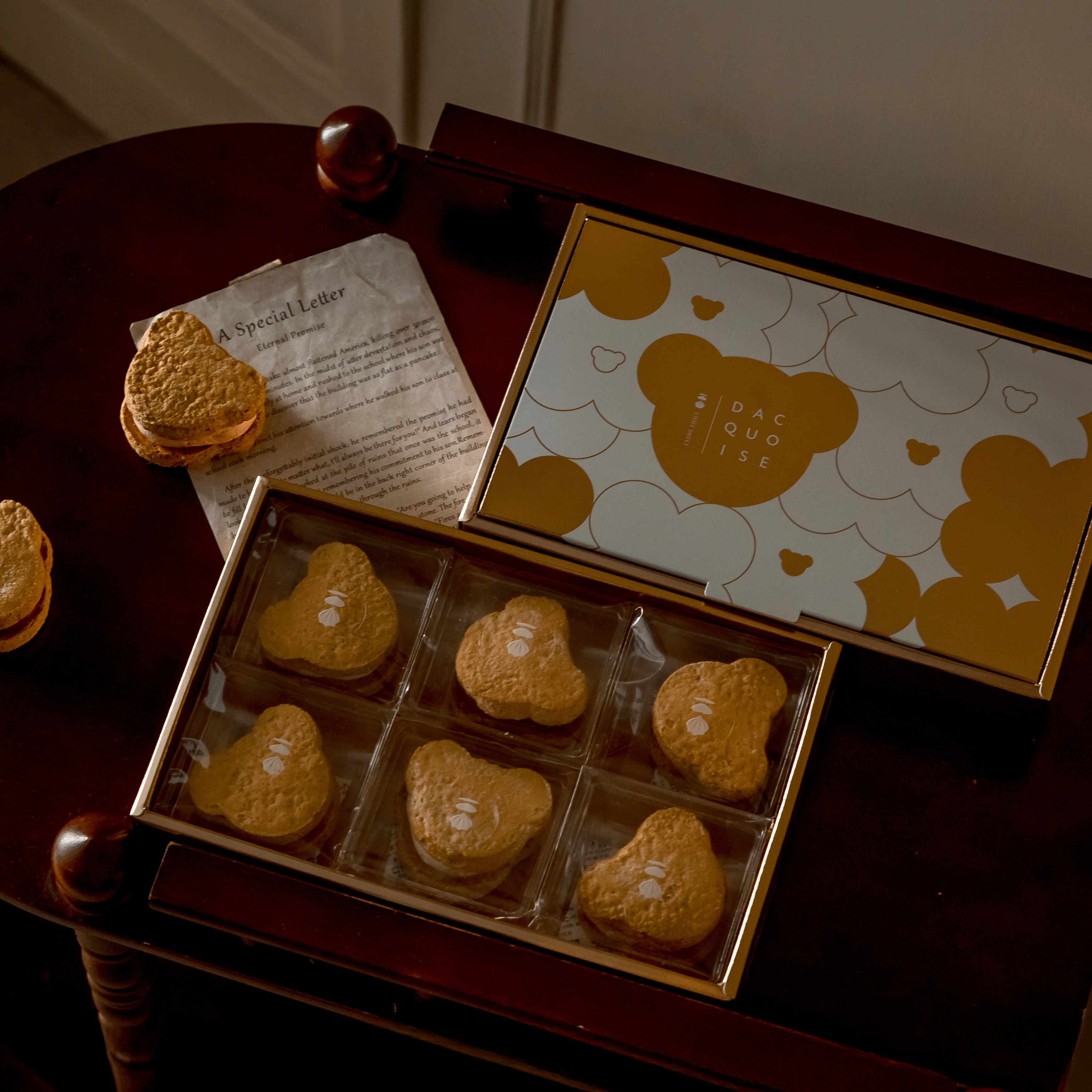 【時甜】蜜金小熊達克瓦茲(6入)