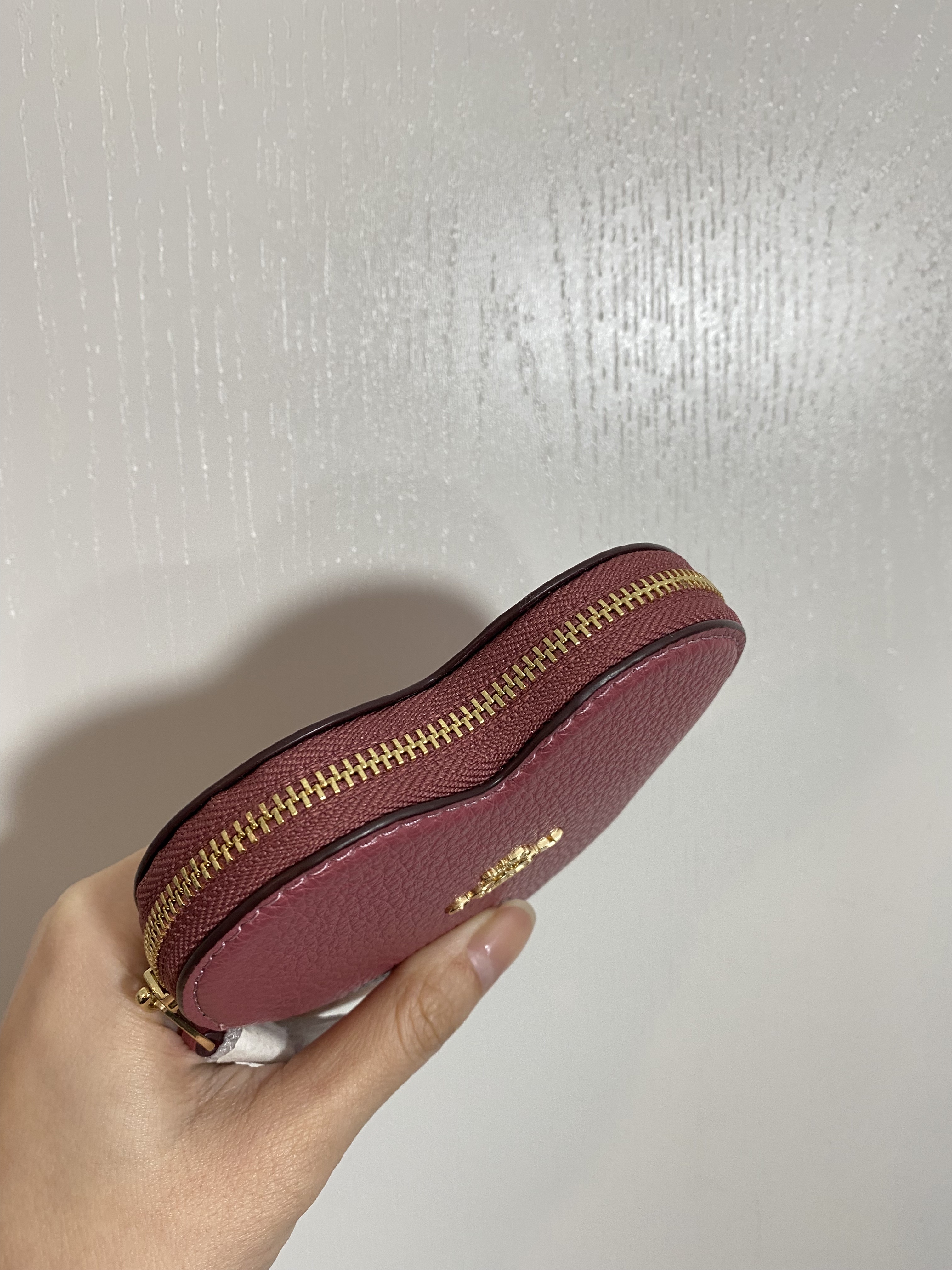 美國現貨 Coach Heart Coin Case - Rouge