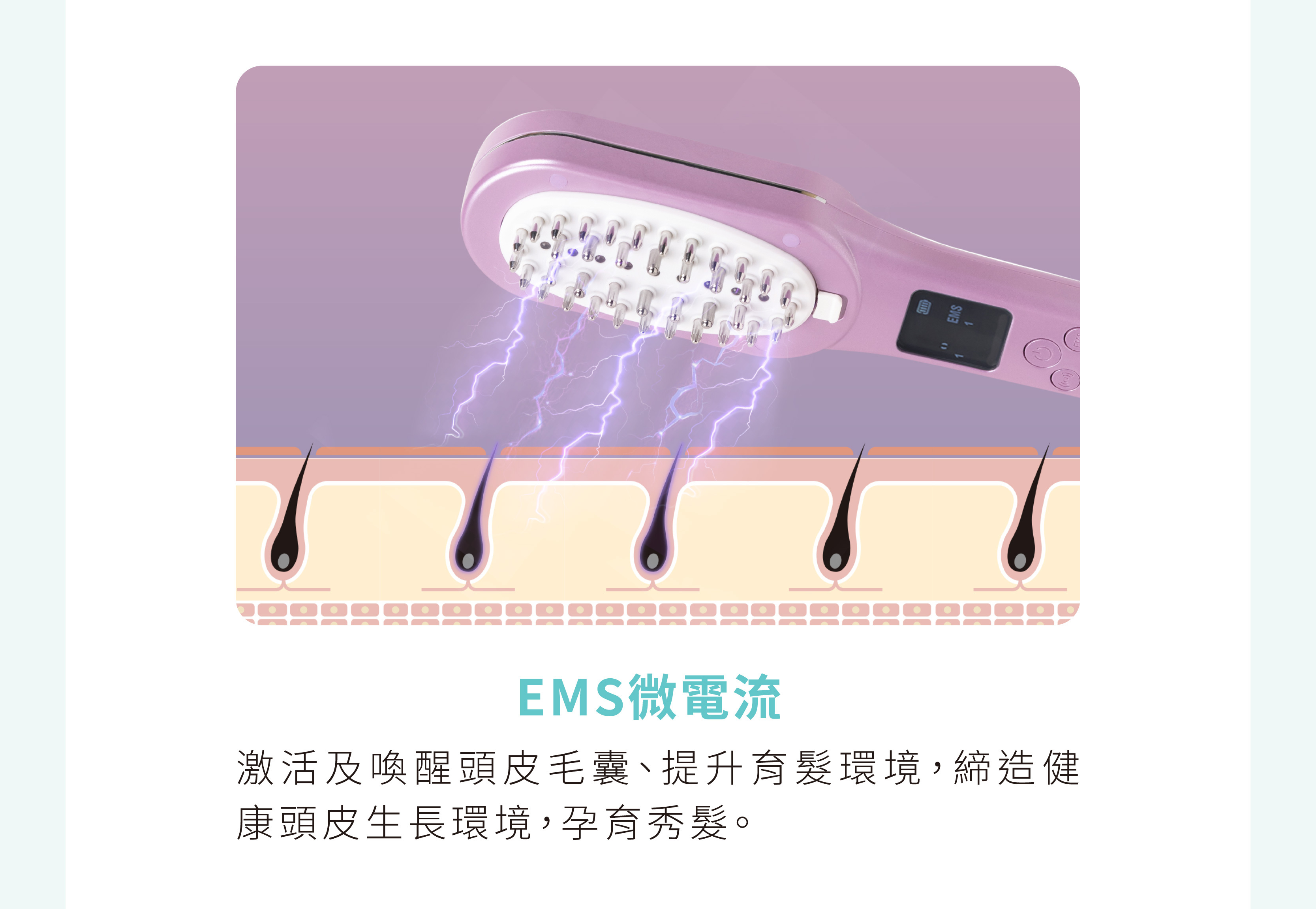 健髮梳 男士生髮 雄禿
