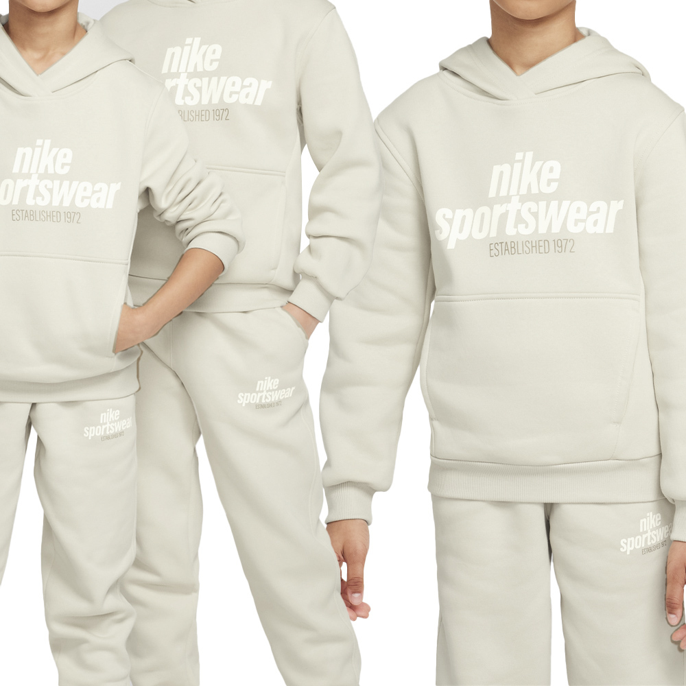 Nike Club FLC HDY FMLY -PD 大童 奶杏色 運動 帽T 磨毛 休閒 長袖 HM6874-234