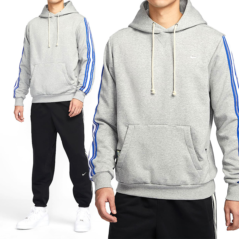 Nike TF SI BRSH Po HD NAOS 男款 灰藍色 運動 休閒 帽T 磨毛 長袖 HJ3882-063