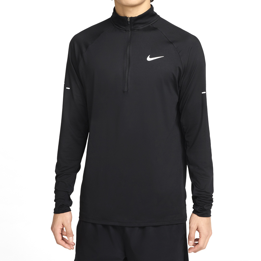 Nike DF Stride HZ Midlayer 男款 黑色 運動 休閒 立領 半開襟 長袖 HV2181-010