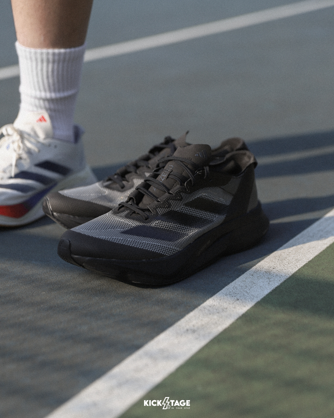 男鞋 ADIDAS ADIZERO BOSTON 12 全黑 透氣 輕量 運動 慢跑鞋【ID5985】