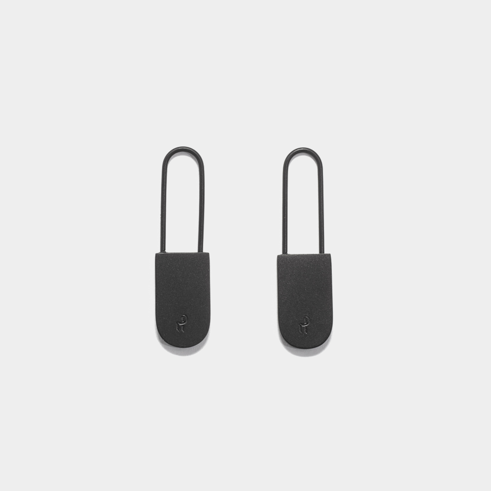 RECOVERY 小別針耳環 霧黑