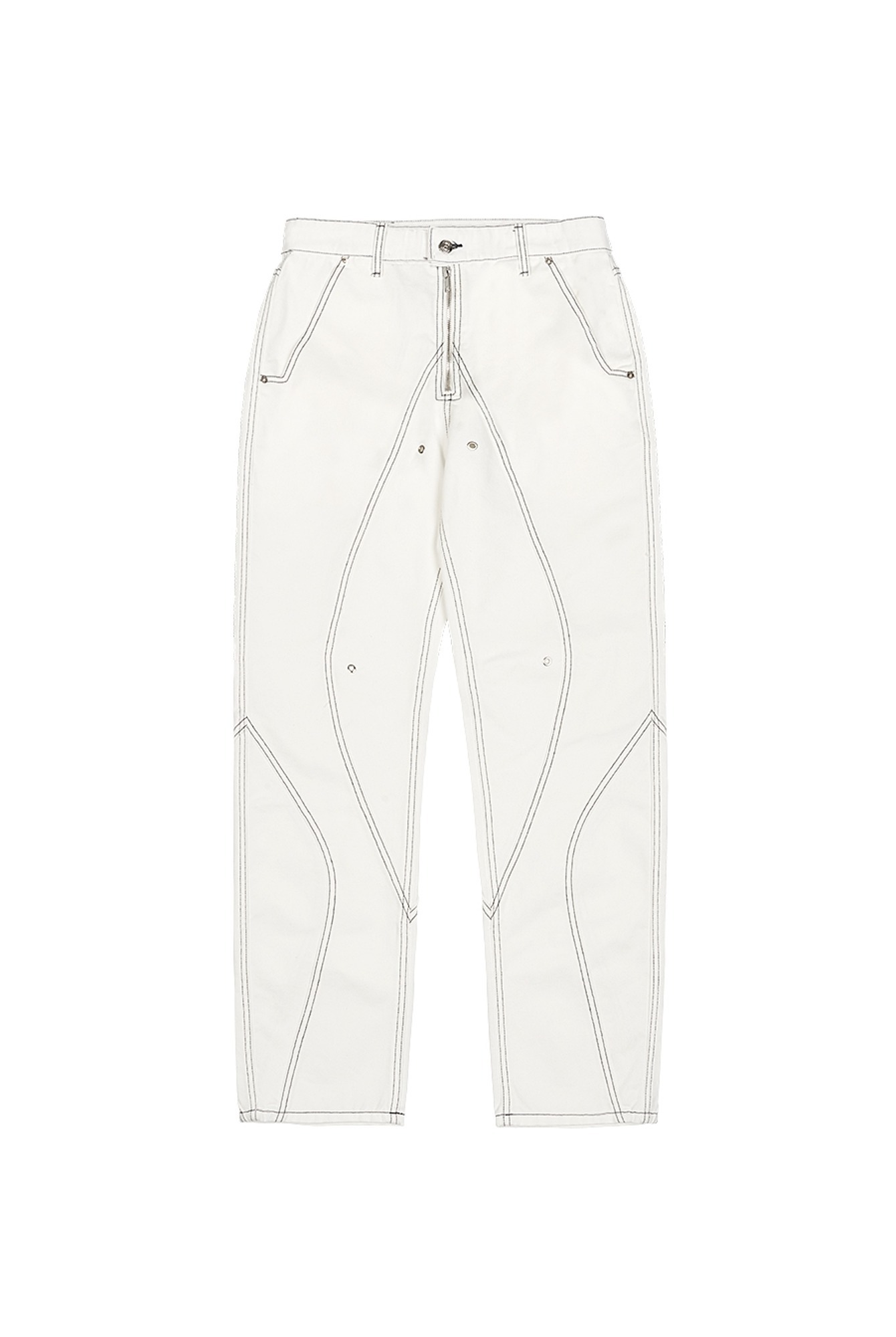 TUNNEL LINING TROUSER (DENIM) - WHITE