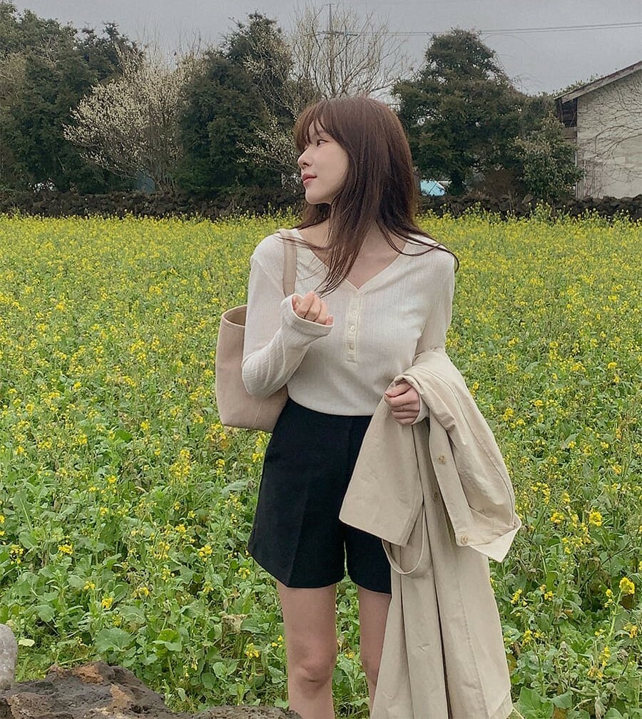 韓國Cherrykoko授權 春日糖果貝殼珠光排釦針織衫【MADE, CRKO】系列