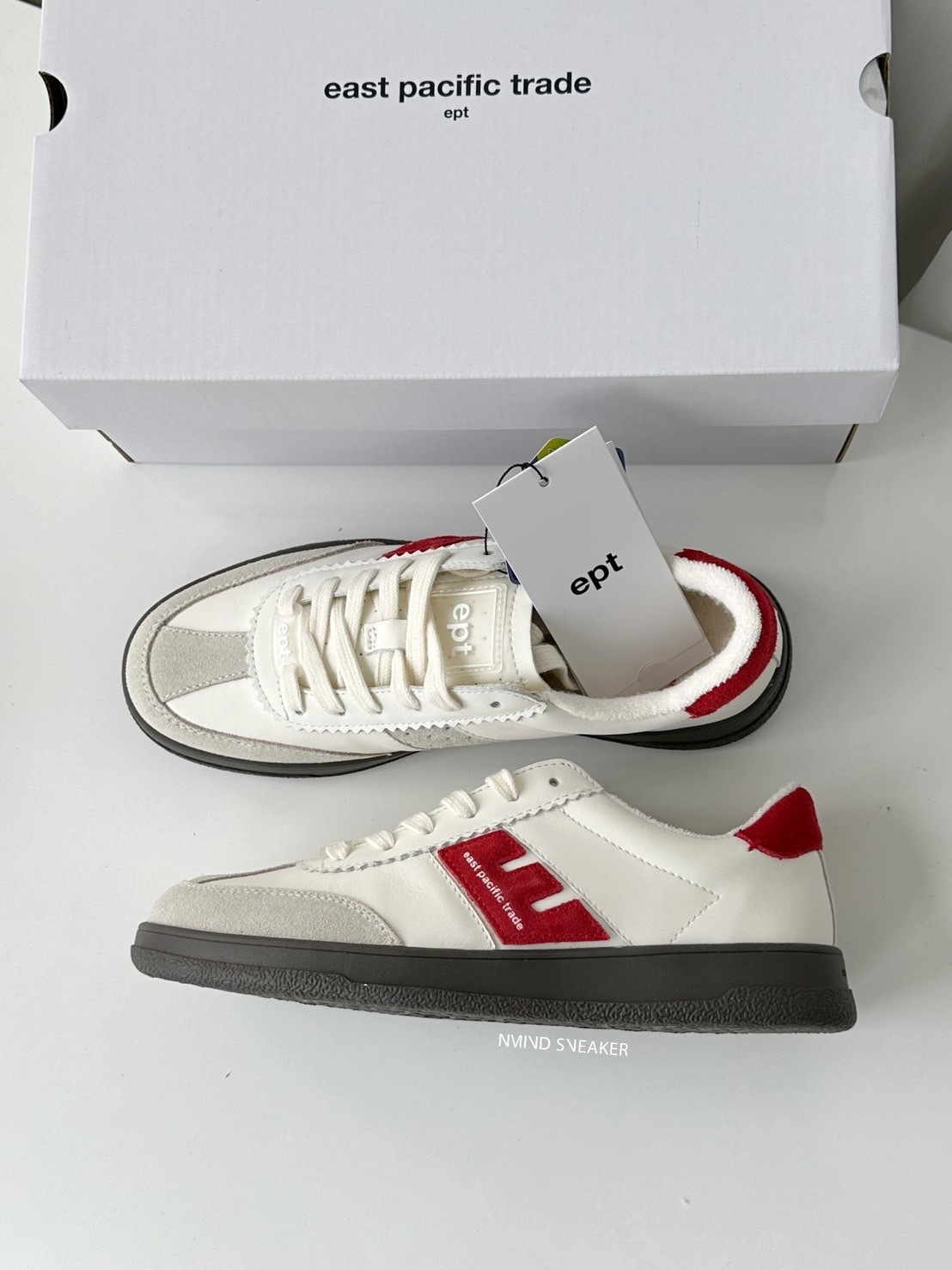 <快速出貨> EPT 復古德訓鞋 紅白 (OFF WHITE/GREY/RED)