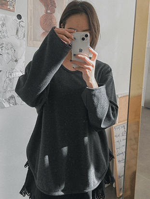 秋冬新款/刷毛下圓弧上衣 MANIFEST正韓🇰🇷