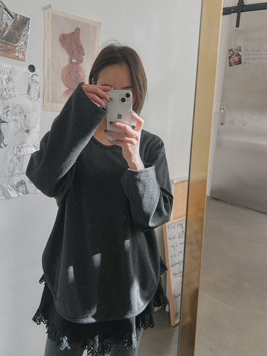 秋冬新款/刷毛下圓弧上衣 MANIFEST正韓🇰🇷