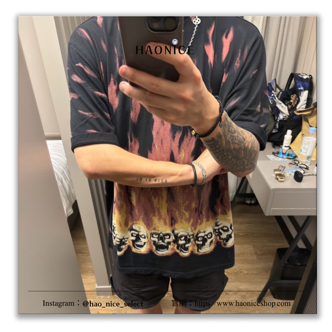 【HAO NICE 】美式🇺🇸潮流Supreme 24SS x MM6 Liquid Blue 聯名款 馬吉拉骷髏頭造型 短T 街頭穿搭必備🔥